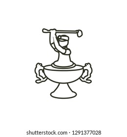 trophy of golf isolated icon