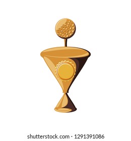 trophy of golf isolated icon