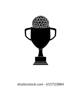 trophy golf isolated icon