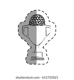 trophy golf isolated icon
