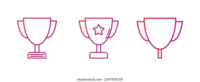 Trophy Gradient Icon Vector Illustration