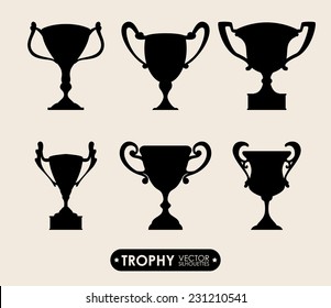 trophy graphic design , vector illustration