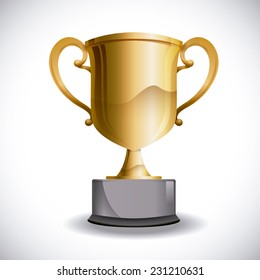 trophy graphic design , vector illustration