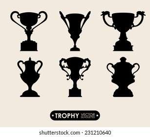 trophy graphic design , vector illustration