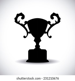 trophy graphic design , vector illustration