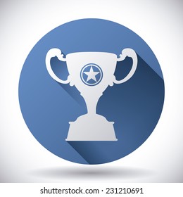 trophy graphic design , vector illustration