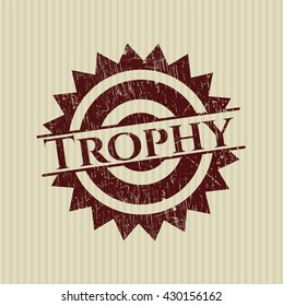 Trophy grunge style stamp