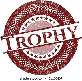 Trophy grunge style stamp