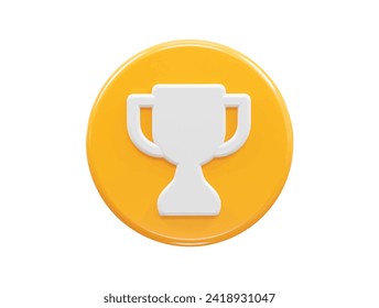 Icono de trofeo elemento de representación de ilustración 3d