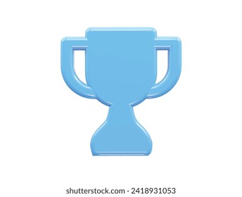 Trophy icon 3d illustration rendering element
