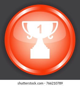 trophy icon 3d, for Internet icon and application icon. Vector eps 10.