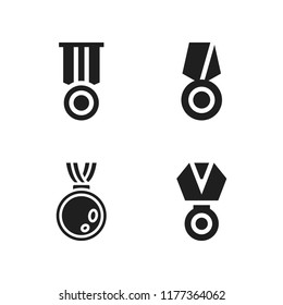 trophy icon. 4 trophy vector icons set. medal icons for web and design about trophy theme