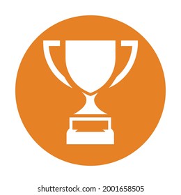 Trophy icon (Award, cup, prize icon) Circle version icon