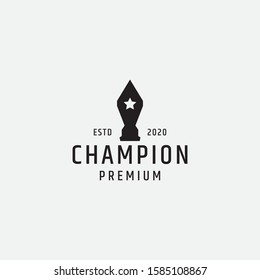 Trophy icon. Awards cup. Winner retro label.