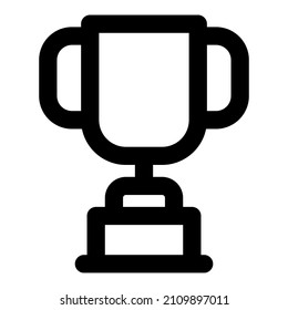 icono de trofeo con color negro