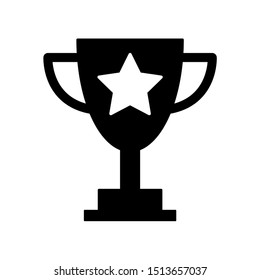 trophy icon. black trophy cup icon vector