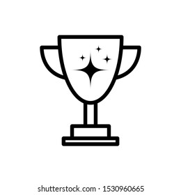 trophy icon. black trophy cup icon vector
