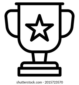 Trophy icon black line style
