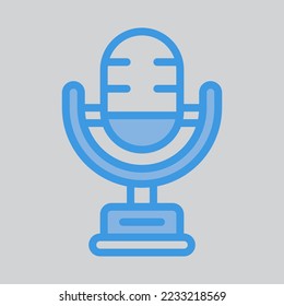 Trophy icon in blue style, use for website mobile app presentation