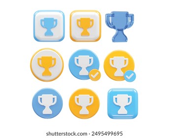 Icono de trofeo campeón Ilustración vectorial