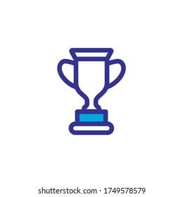 trophy icon color style design