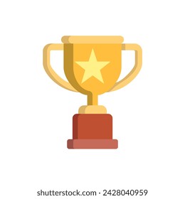 trophy icon of color style design vector template
