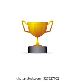 Trophy icon in color. Winner champion prize