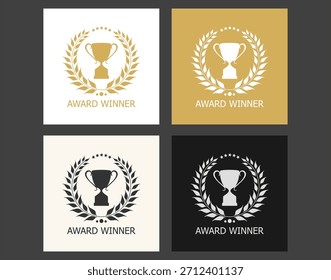 Trophy icon cup, trophy cup, award winner cup, reward prize symbol art illustration