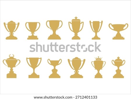 Trophy icon cup, trophy cup, award winner cup, reward prize symbol art illustration