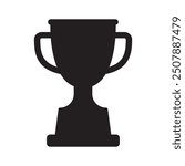 Trophy icon. Trophy cup sign, winner cup, victory cup icon. Reward symbol.