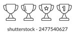 Trophy icon. Trophy cup, winner cup, victory cup icon. Reward symbol sign for web and mobile.