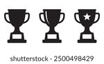 Trophy icon. Trophy cup, winner cup, victory cup icon. Reward symbol sign for web and mobile.