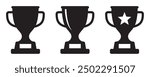 Trophy icon. Trophy cup, winner cup, victory cup icon. Reward symbol sign for web and mobile.