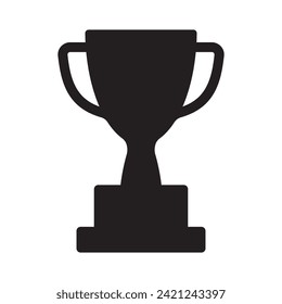 Trophy icon. Trophy cup, winner cup, victory cup vector icon. Reward symbol sign for web and mobile.