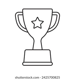 Trophy icon. Trophy cup, winner cup, victory cup vector icon. Reward symbol sign for web and mobile.