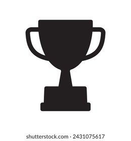 Trophy icon. Trophy cup, winner cup, victory cup vector icon. Reward symbol sign for web and mobile.