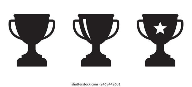 Trophy icon. Trophy cup, winner cup, victory cup icon. Reward symbol sign for web and mobile.