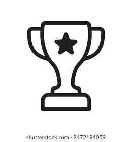 Trophy icon. Trophy cup, winner cup, victory cup icon. Reward symbol sign for web and mobile.