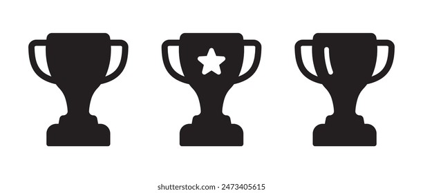 Trophy icon. Trophy cup, winner cup, victory cup icon. Reward symbol sign for web and mobile.