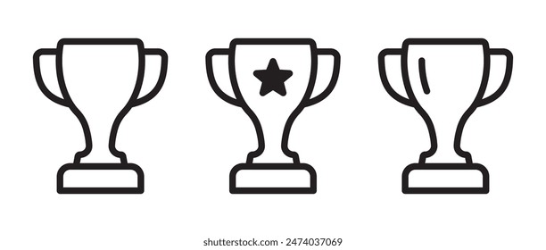 Trophy icon. Trophy cup, winner cup, victory cup icon. Reward symbol sign for web and mobile.