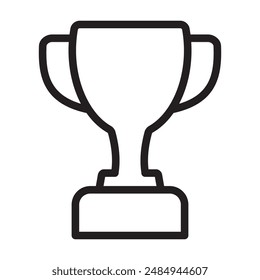 Trophy icon. Trophy cup, winner cup, victory cup icon. Reward symbol sign for web and mobile.