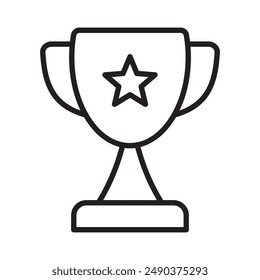 Trophy icon. Trophy cup, winner cup, victory cup icon. Reward symbol sign for web and mobile.