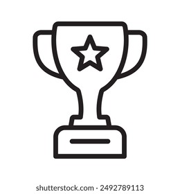 Trophy icon. Trophy cup, winner cup, victory cup icon. Reward symbol sign for web and mobile.