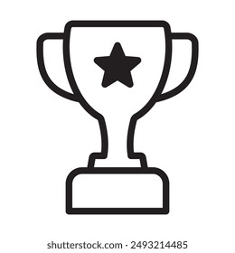 Trophy icon. Trophy cup, winner cup, victory cup icon. Reward symbol sign for web and mobile.