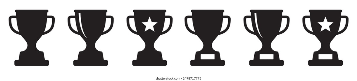 Trophy icon. Trophy cup, winner cup, victory cup icon. Reward symbol sign for web and mobile.