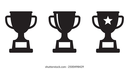 Trophy icon. Trophy cup, winner cup, victory cup icon. Reward symbol sign for web and mobile.