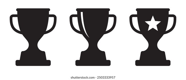 Icono de trofeo. Copa de trofeo, copa ganadora, icono de la copa de la victoria. Signo de símbolo de recompensa para Web y móvil.