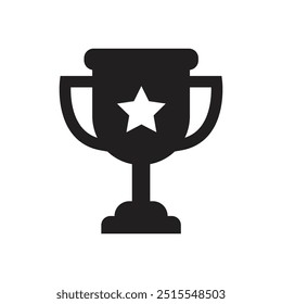 Icono de trofeo. Copa de trofeo, copa ganadora, icono de la copa de la victoria. Signo de símbolo de recompensa para Web y móvil.