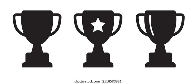 Trophy icon. Trophy cup, winner cup, victory cup icon. Reward symbol sign for web and mobile.