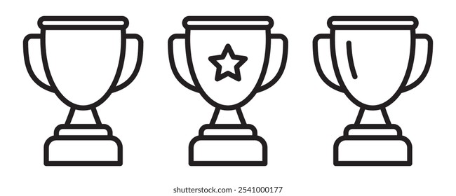 Trophy icon. Trophy cup, winner cup, victory cup icon. Reward symbol sign for web and mobile.